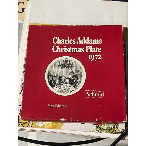 Charles Addams 1972 Christmas Plate Limited 1st Edition Collector’s Item - Picture 1 of 4